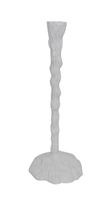 Tall Candle Holder, White Aluminum, 16.5”H