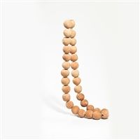 White Washed Clay Beads 25 x 4 x 1.75&quot;