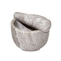 Mortar &amp; Pestle Beige Marble 5&quot;D x 3.5&quot;H