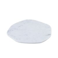 Large Plate White Marble Organic Shaped 12&quot; D