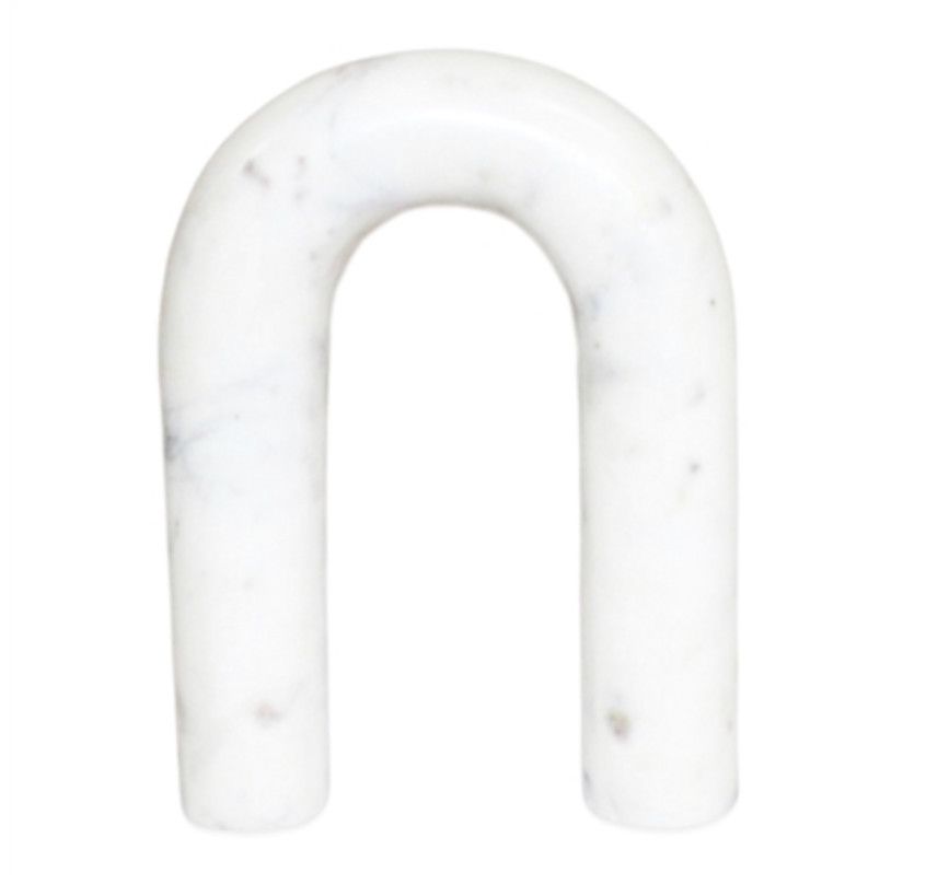 White Marble Decorative Arch Sculpture, 9.25&quot; x 7&quot;