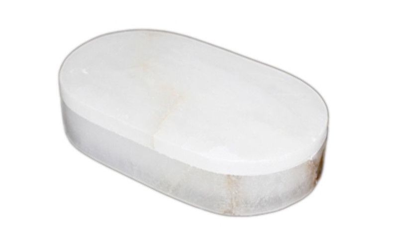 White Alabaster Oval Box, 7&quot; x 4&quot;