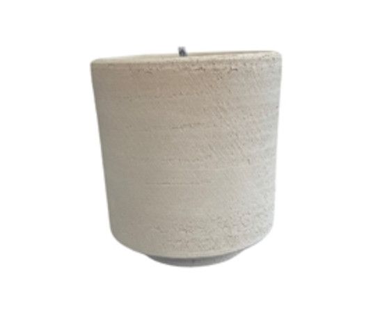 Terracotta Round Concrete Scented Candle, Lt Gray, 5&quot; D x 4&quot;H, 11 hr burn time