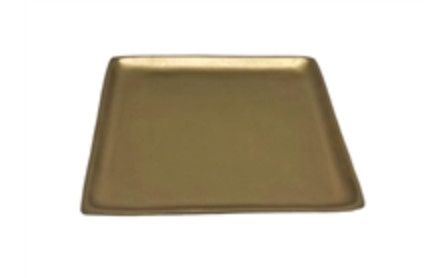 Antique Brass Square Plate, 11&quot; , Aluminum