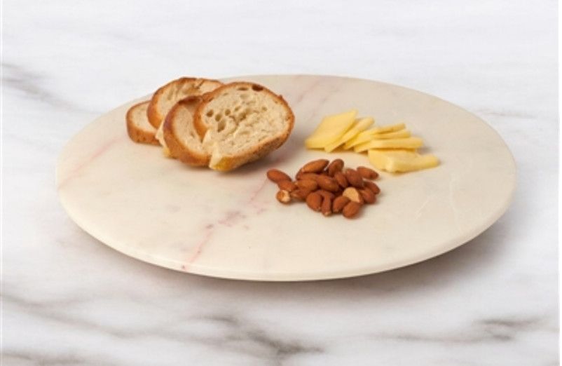SOLD White Marble Lazy Susan 15&quot; D