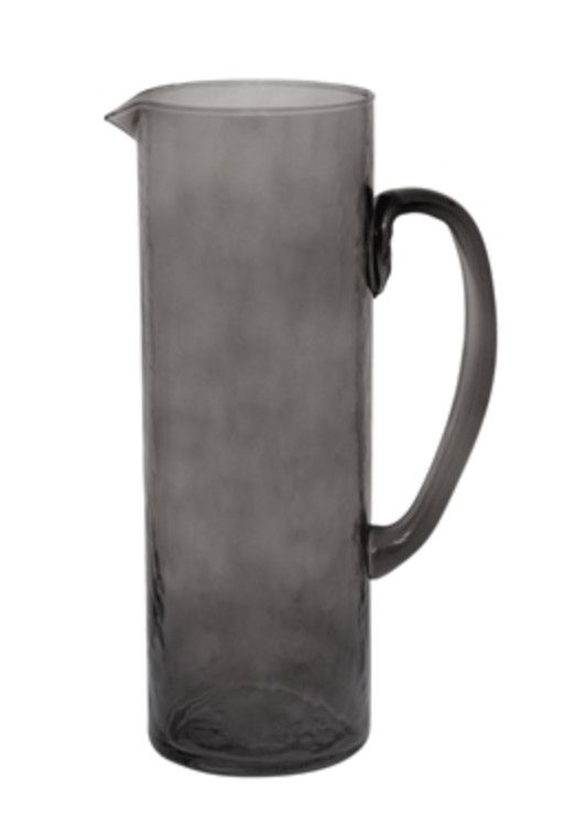 Recycled Glass Jug, Dk Grey, 10&quot; H x 3.5&quot; D