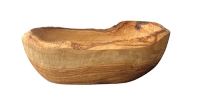Oval Olive Wood Bowl, 10&quot; x 6&quot; x 4&quot;, Fruit/Salad
