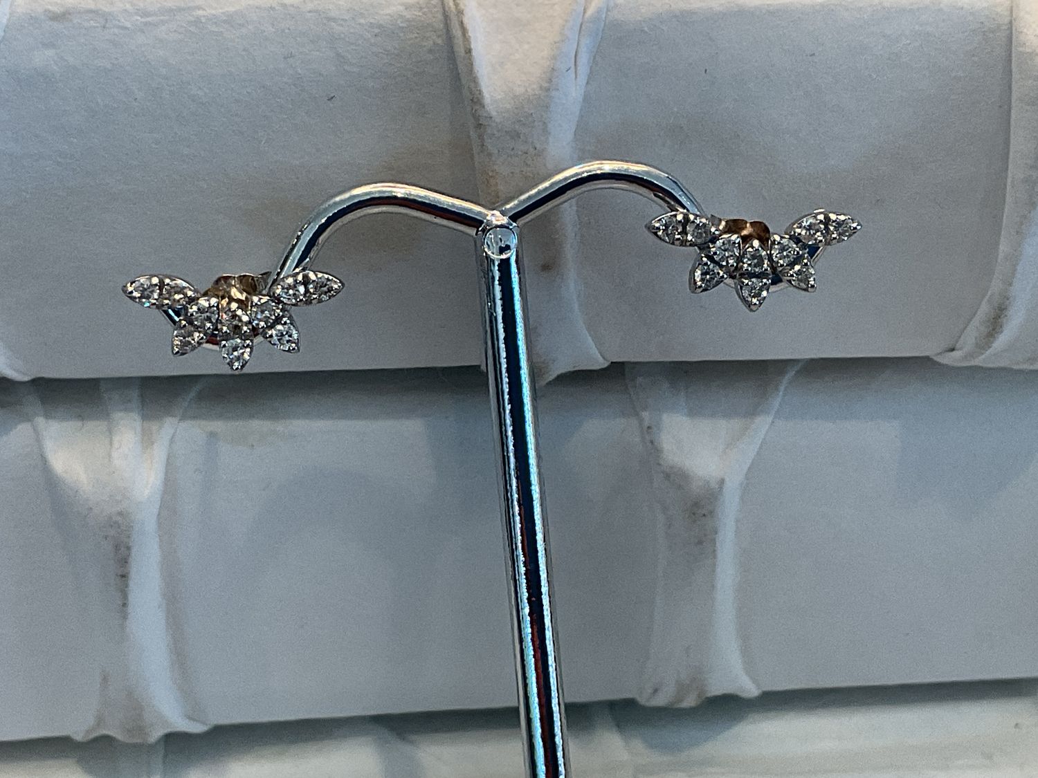 Earrings Diamond 14K White Gold .37cts