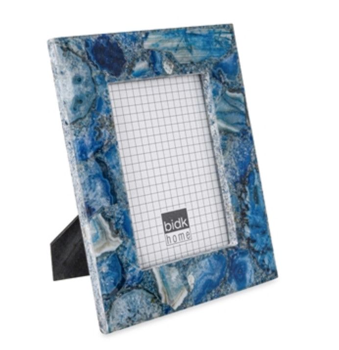 Frame, Genuine Blue Agate, 5&quot; x 7&quot;