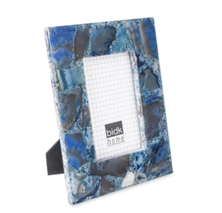 Frame, Genuine Blue Agate, 4&quot; x 6&quot;