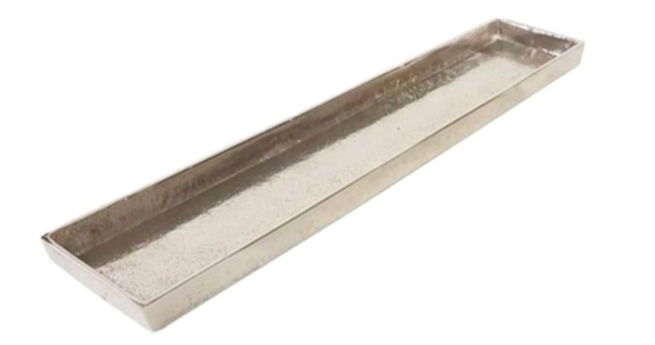 Rectangle Plate, Aluminum, Lg, 15.75&quot; x 3.5&quot;