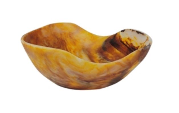 Tortoiseshell Bowl, Resin, 13&quot; L x 10&quot;W x 6&quot; H