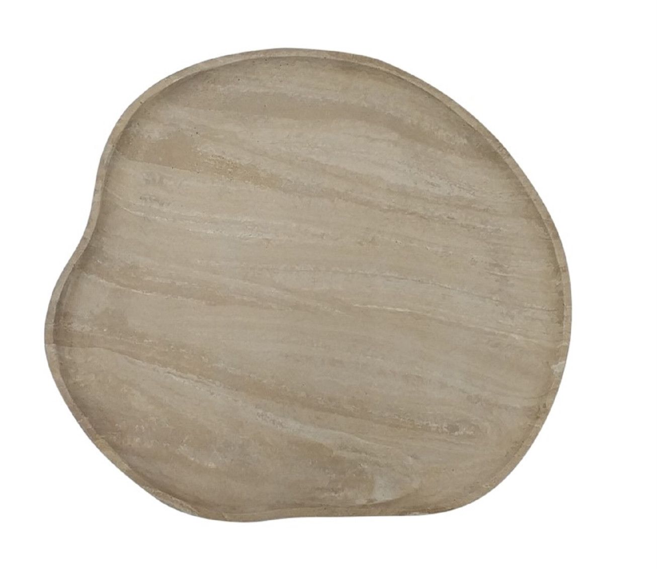 Serving Platter, Resin, Beige, Sm, 16&quot; D