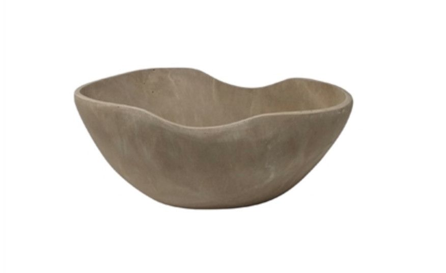 Bowl, Wavy Resin, Beige, 13&quot; D
