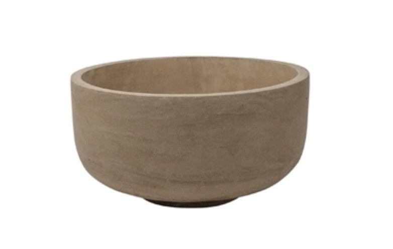 Bowl, Resin, Beige, 11&quot; D