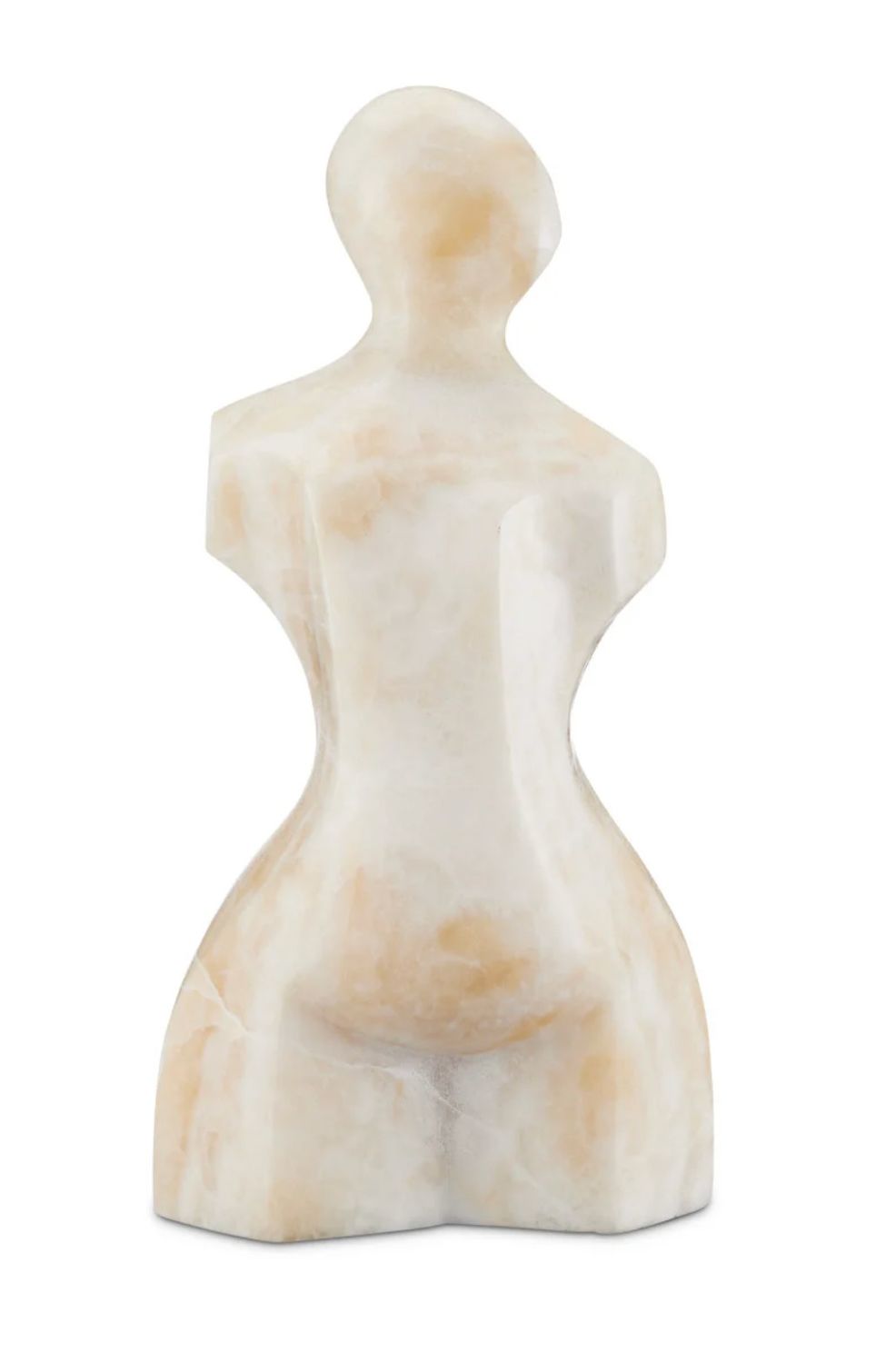 White Onyx Sculpture - Woman Torso,  12&quot; H x 6&quot; W