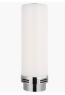 Rechargeable Module Lamp , White Glass, Nickel Finish, 7&quot; H