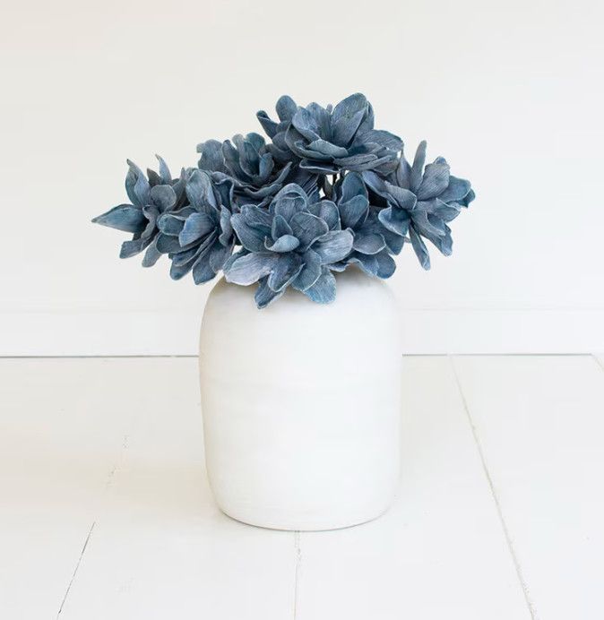 Faux Stem , Dusty Blue Tulip, 19&quot;