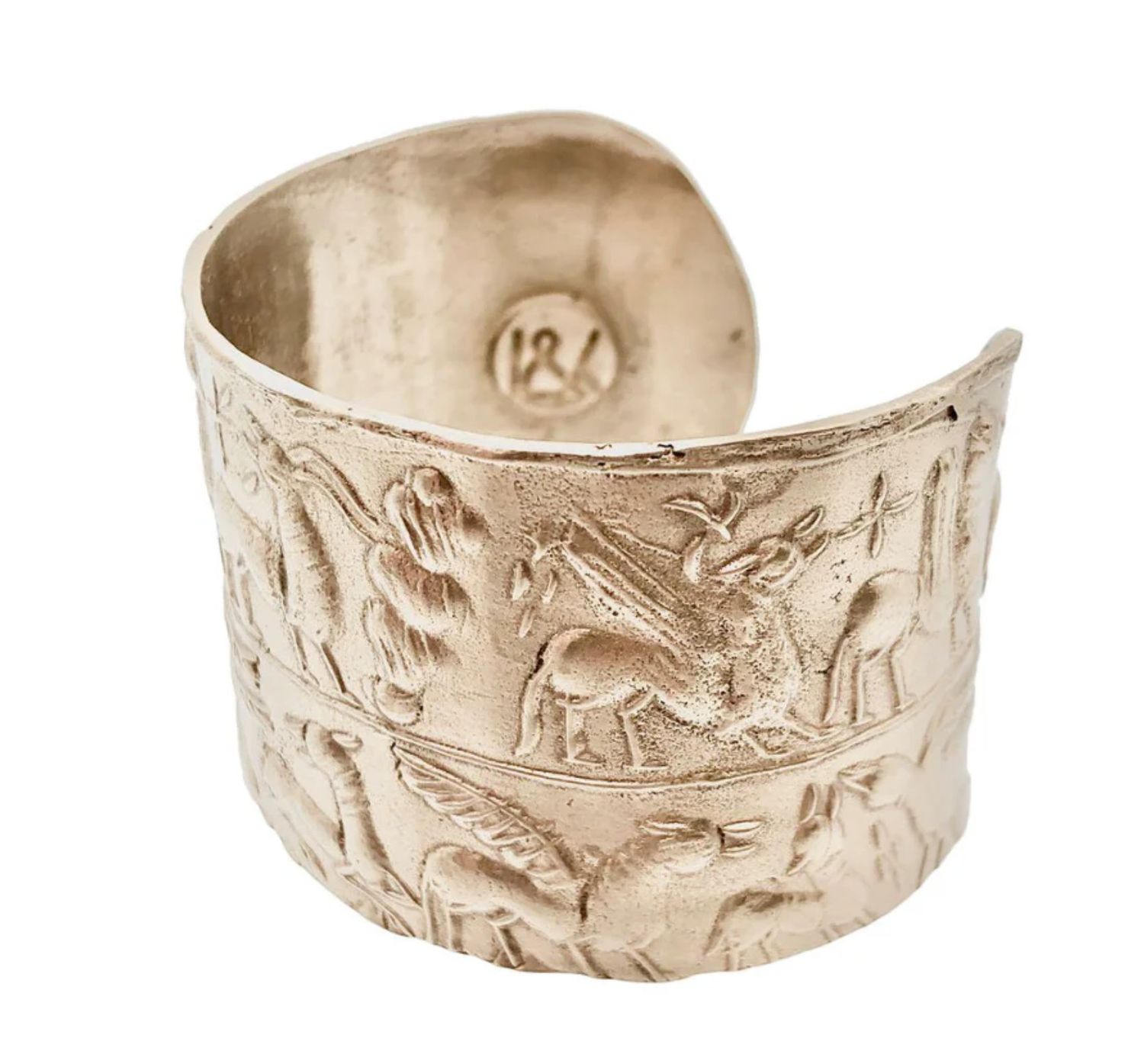 Bracelet, Bronze Intaglio Cuff, Lg