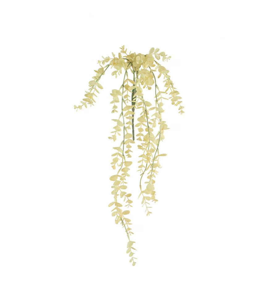 Faux Floral , White Multi- Stem Cascade, 27&quot;