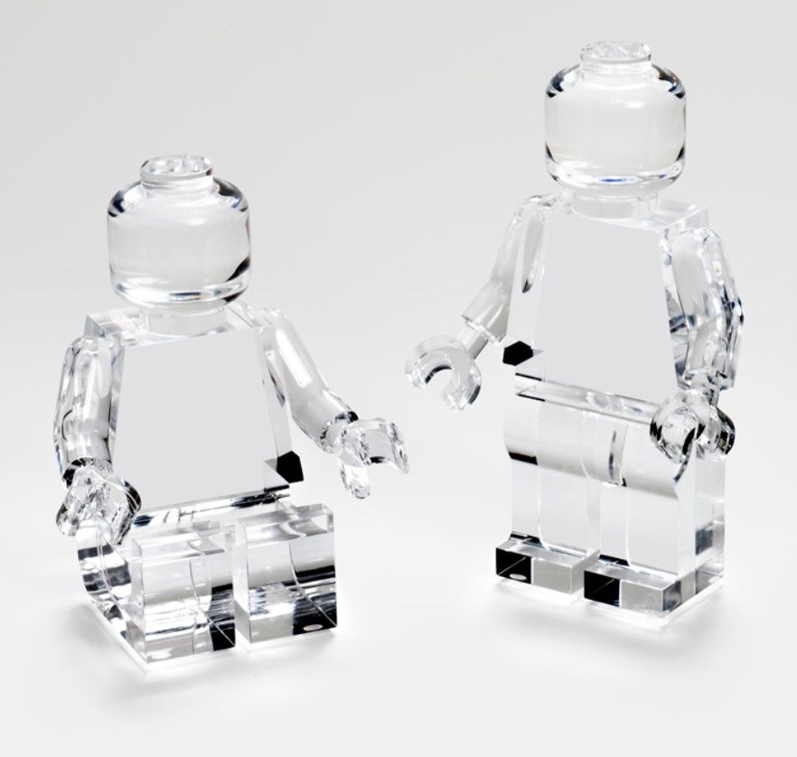 Acrylic Brix Figurine / Bookend, 7.5&quot;x 5.5&quot; x3.5&quot;