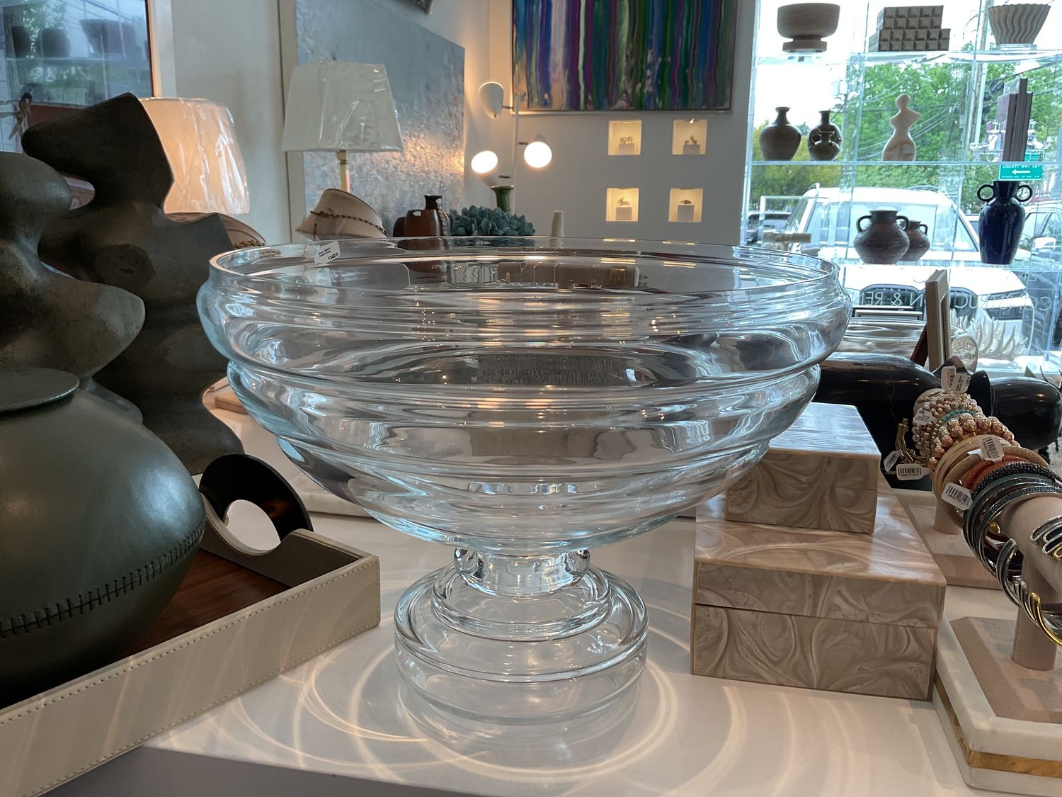 Bowl, Ribbed Footed Glass