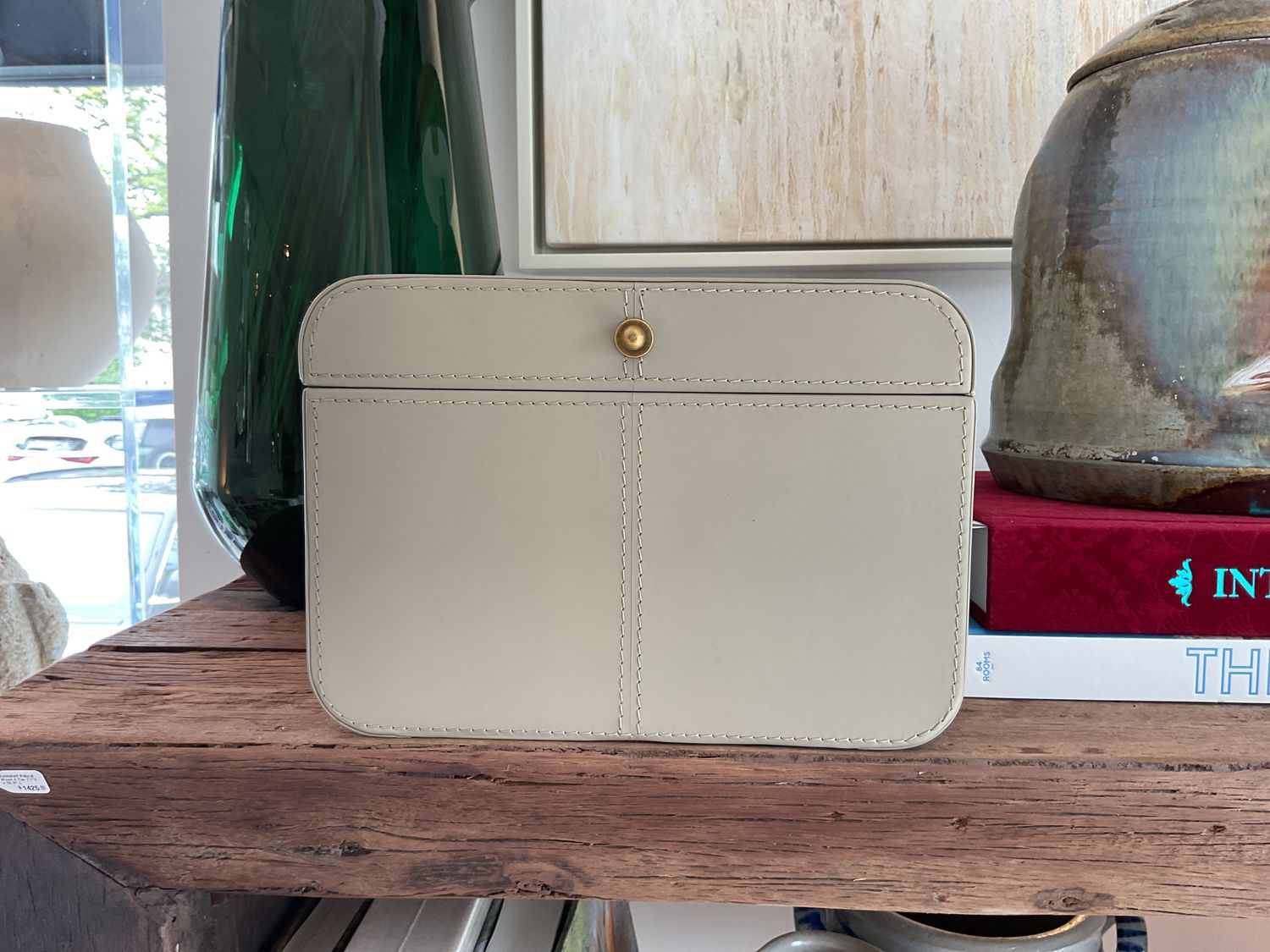 Box, Curved Corner Leather, light Grey, Small