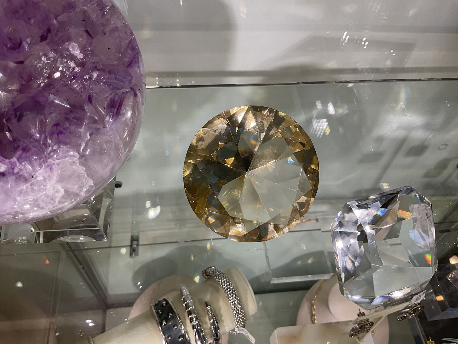 Jewel, Amber Round, Large