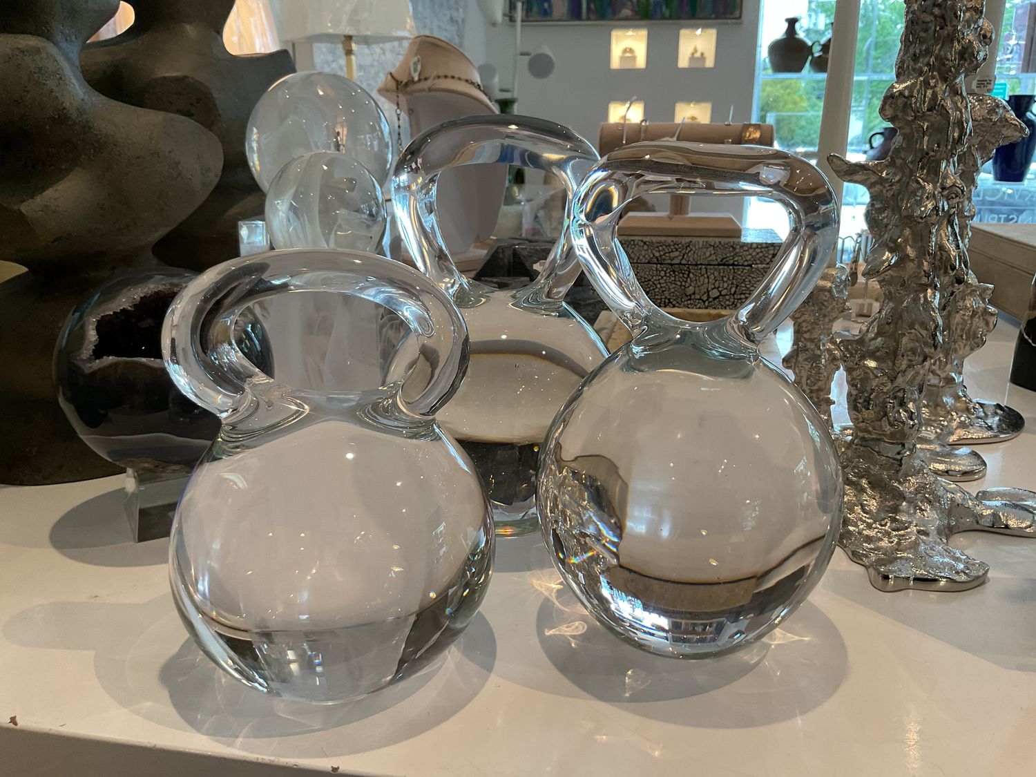 Sculpture Glass Hand Blown Kettle Bell Australian Artist