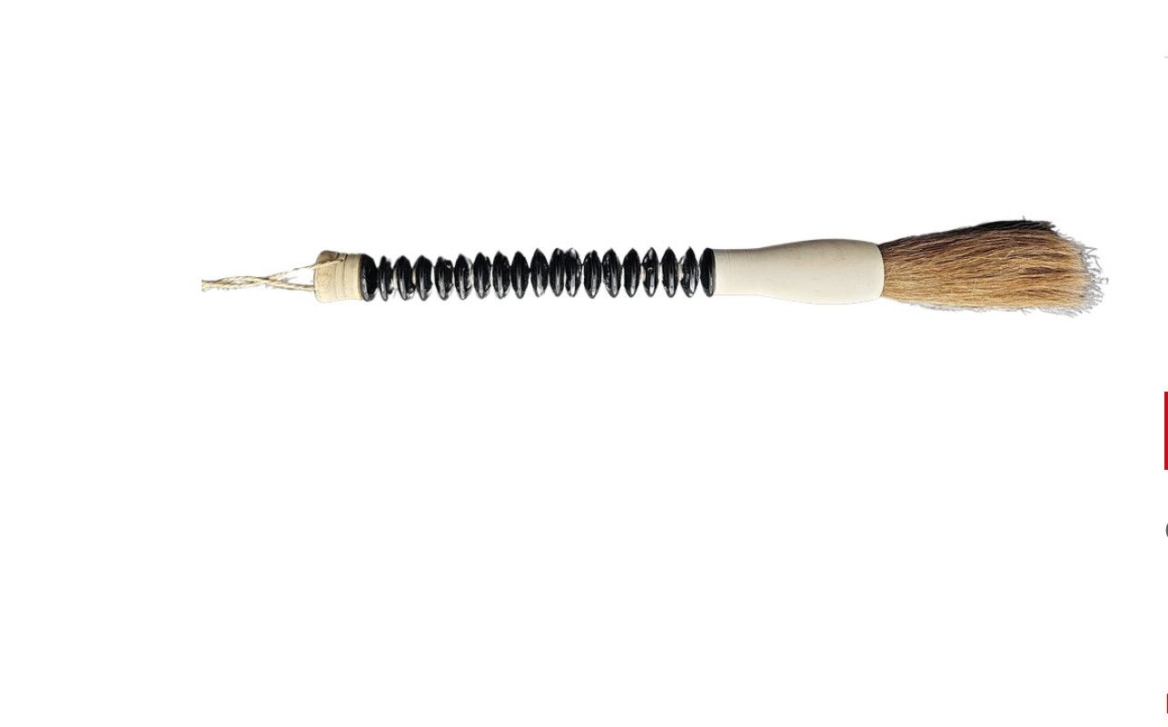 Calligraphy Brush, Black Stained Stones, Sheep or Goat Bristles