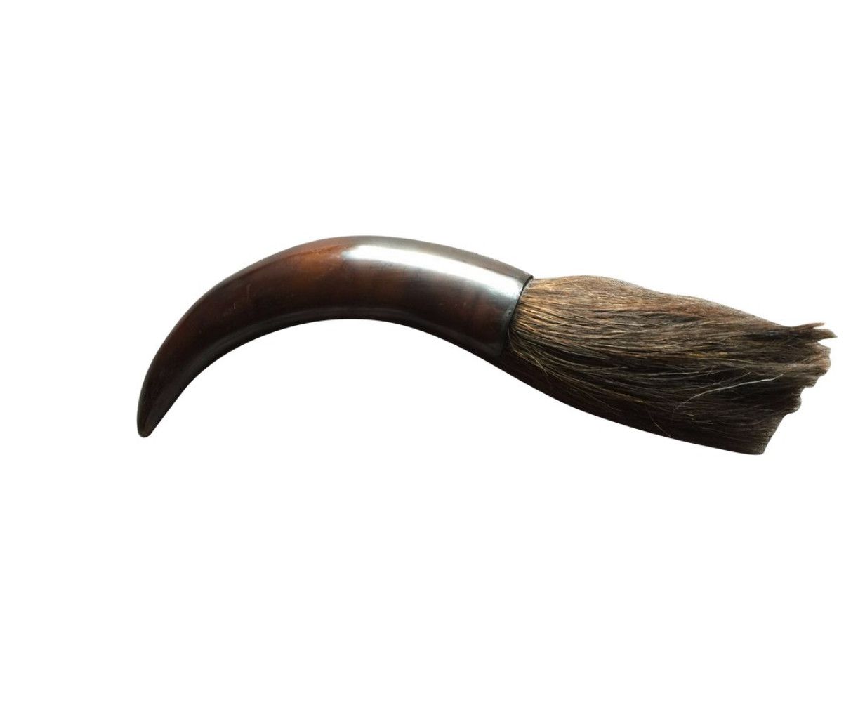 Calligraphy Brush, Curved Cow Horn, 10&quot;