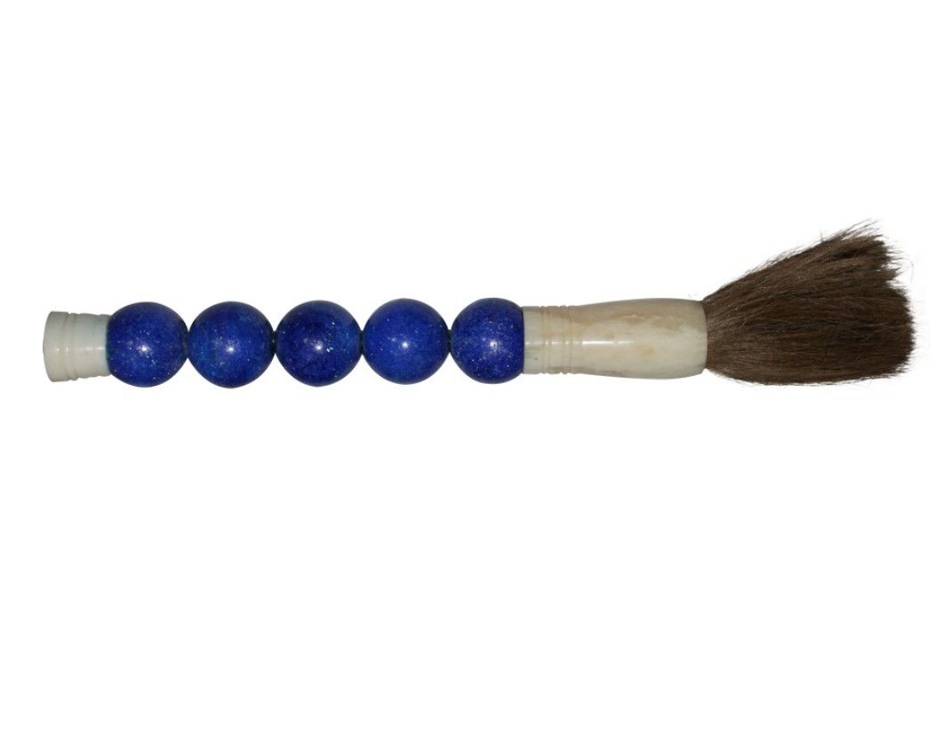 Calligraphy Brush, Blue Round 5 Stones