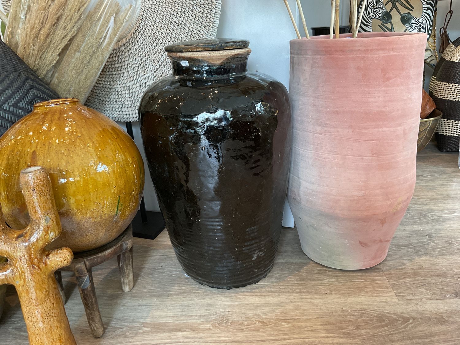 Rice Wine Jar Early 20.C Black Glazed w/ Lid  26&quot;H Shanxi