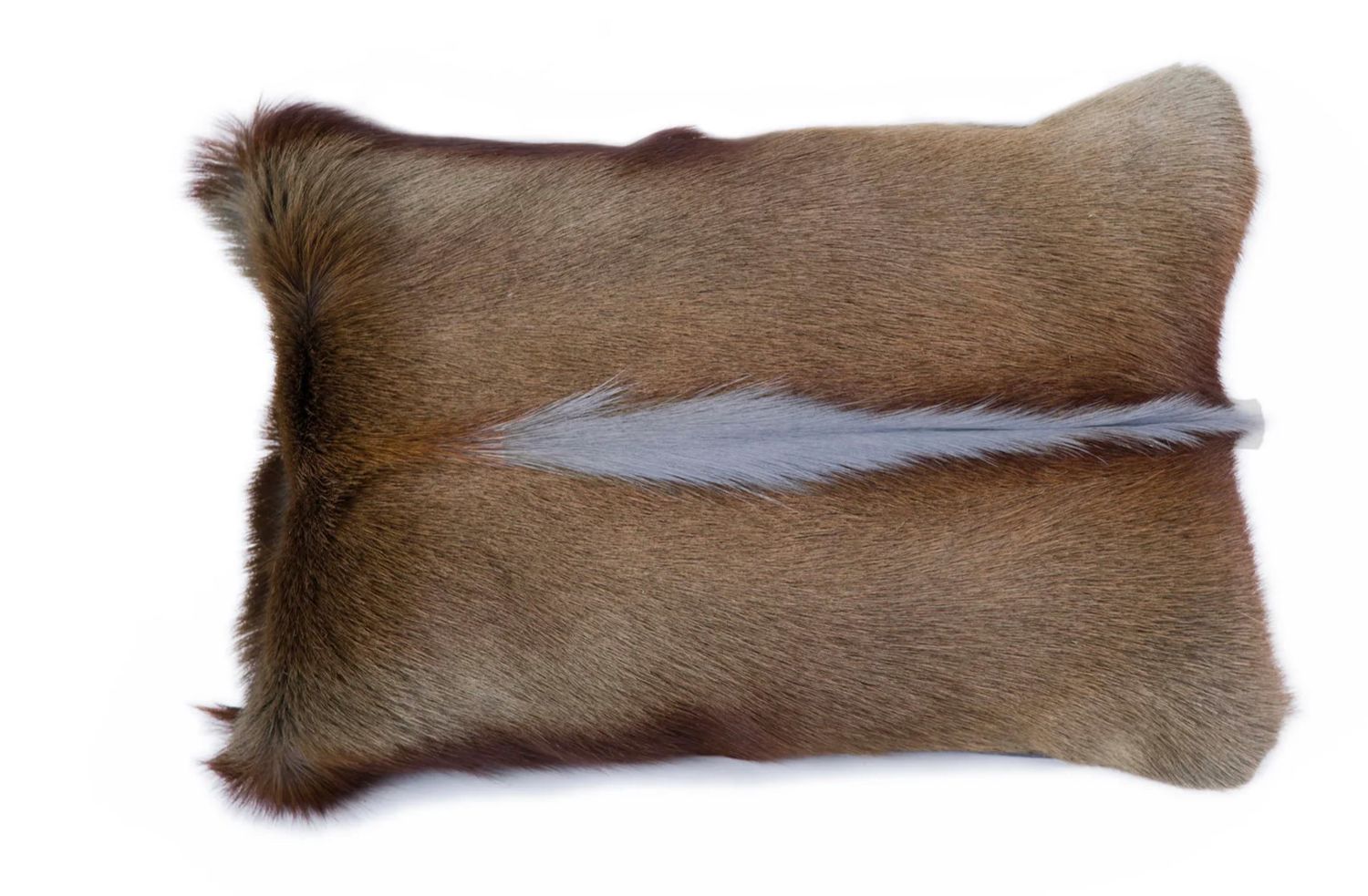 Springbok Dyed Grey Lumbar Pillow with Down Insert, 11.5&quot; x. 16&quot;