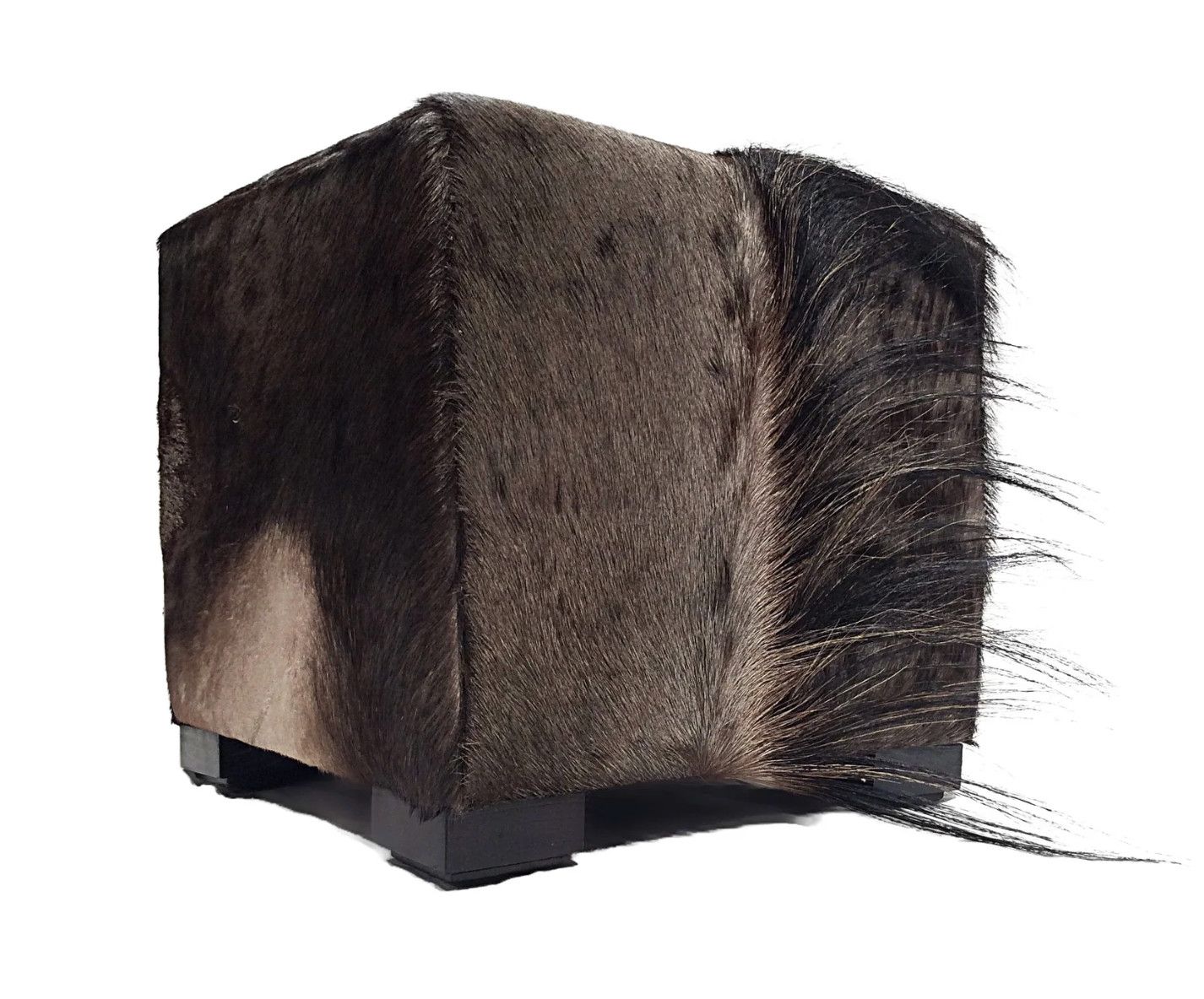 Ottoman, Genuine Wildebeest , 18&quot; x 18&quot; x 18&quot;
