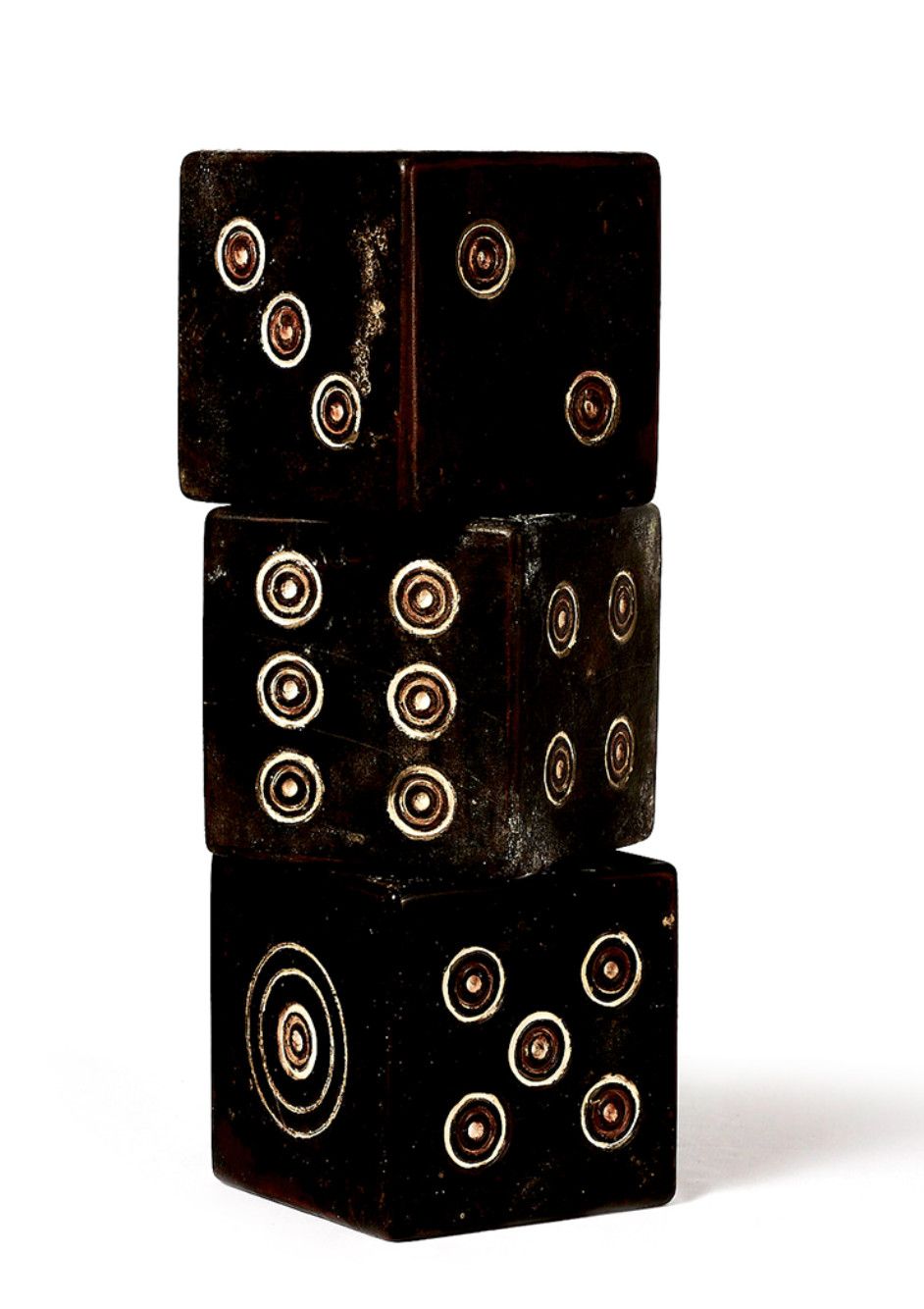Die (Dice), Solid Teak, 5&quot; x 5&quot;, Artisan Carved, Indonesia