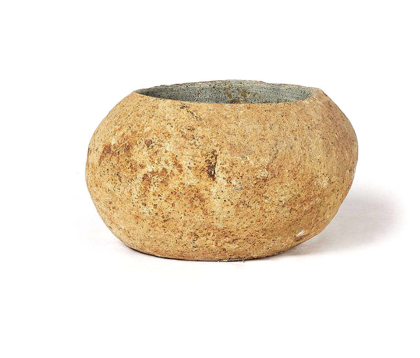Bowl, Lava Stone Mortar (No Pestle), Hand-Carved from Piece of Stone, Indonesia
