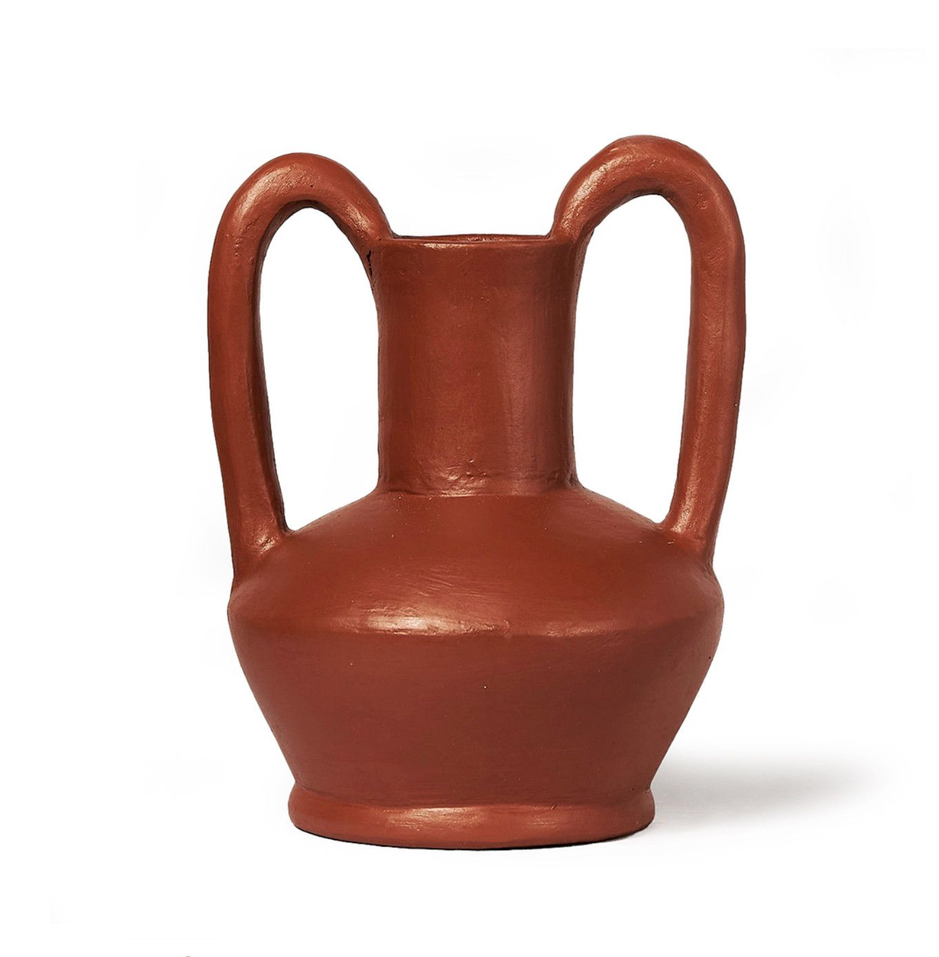 Vase, Terracota Clay, Indonesia, Artesian Made, Not Waterproof, 10&quot; H x 8&quot; W