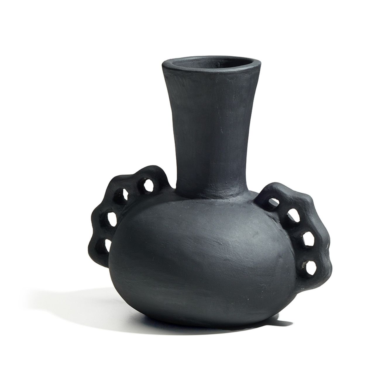Vase, Black Clay, Indonesia, Artisan Made, Not Waterproof