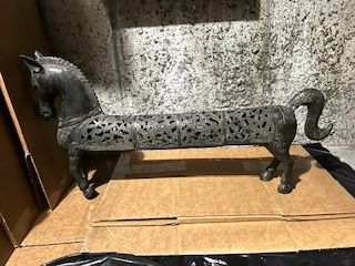 Bronze Long Horse Indonesia (w) 39″ x (d) 6″ x (h) 8″