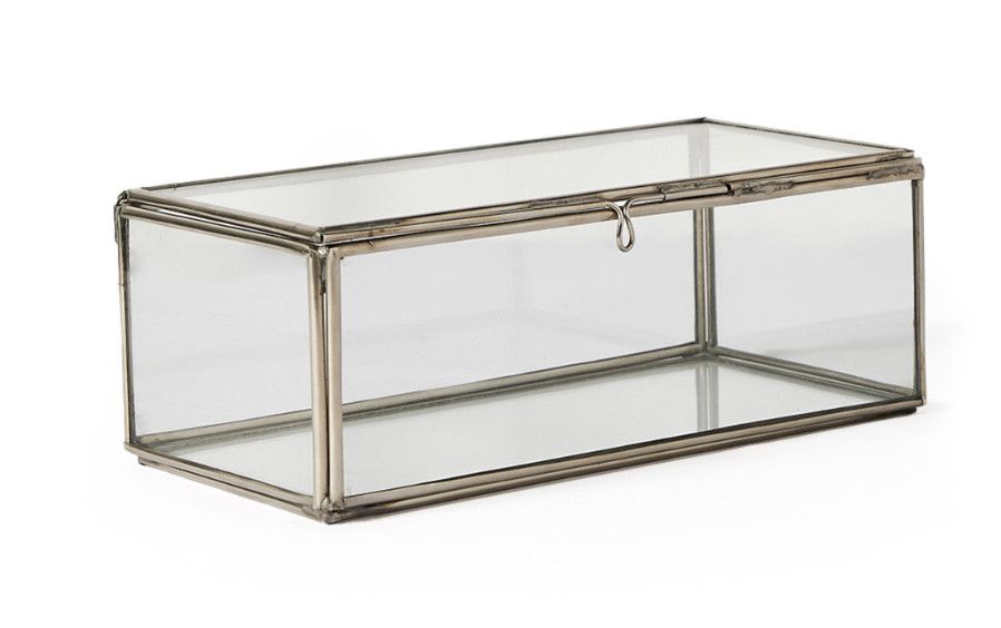 Box, Glass and Stainless Steel small, Borneo Artisan Made