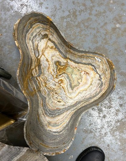 Onyx Bowl, Gray, 23x16x6&quot;h