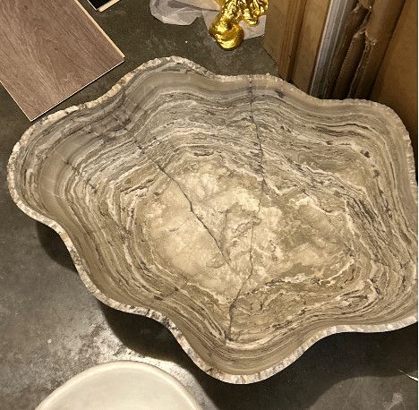 Onyx Bowl, Gray, 23x17x6&quot;h