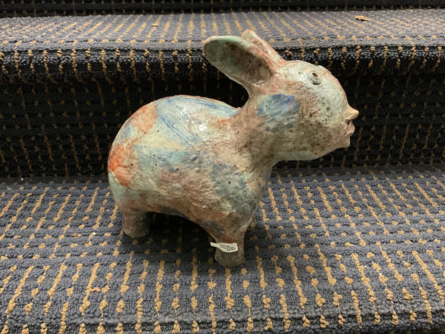 Art Sculpture, Original, The Wondering Rabbit!, Thailand Artist, Ceramic