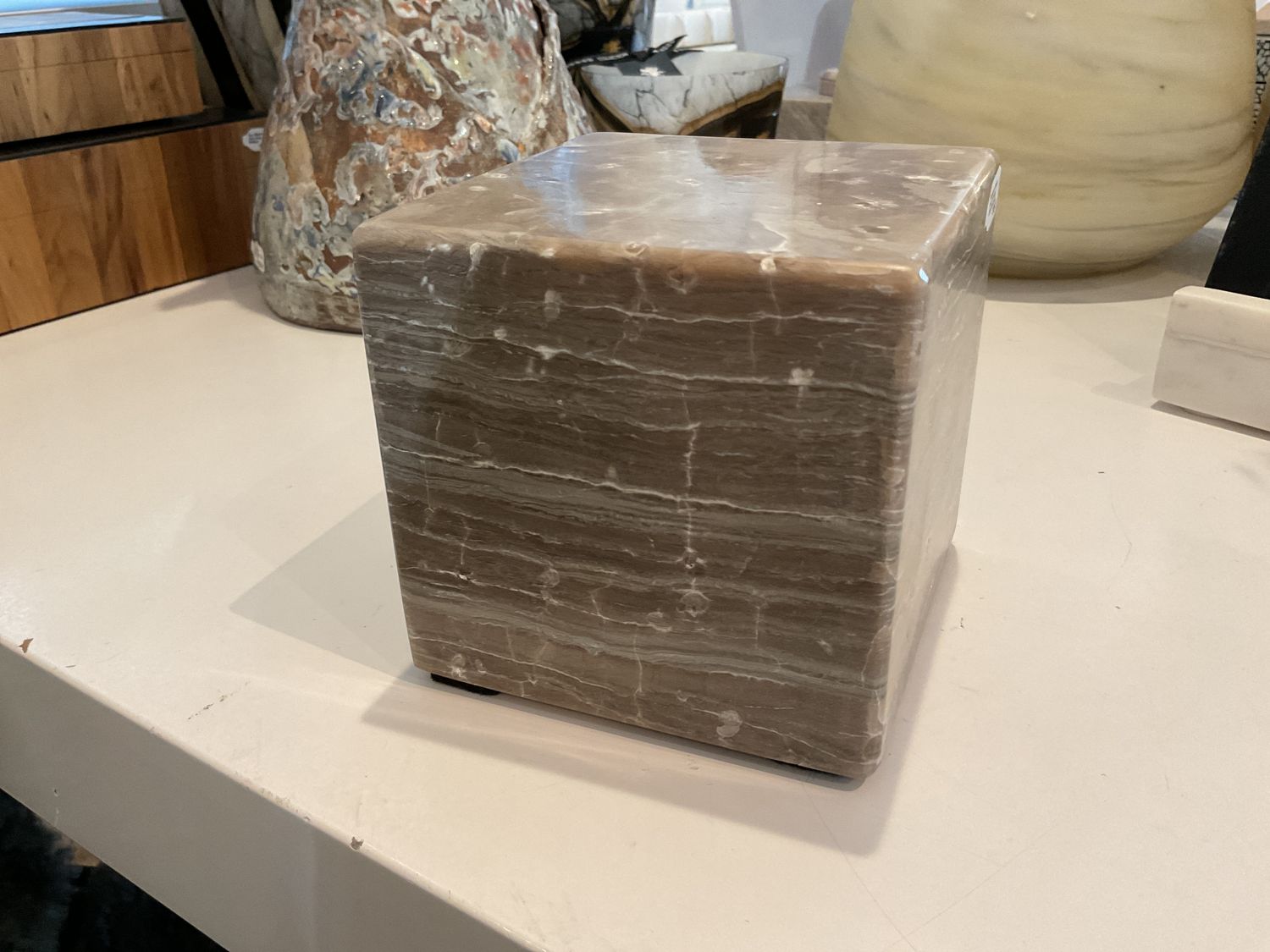SOLD Sculpture Marble Block Morocco Atlas Mountains 5&quot;x5&quot;