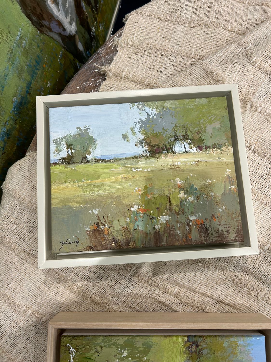 Original Art, 8x10, Open Field with Flowers and Foliage