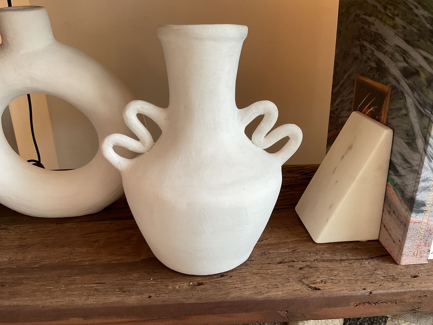 Vase, White Clay, Borneo Artisan Made