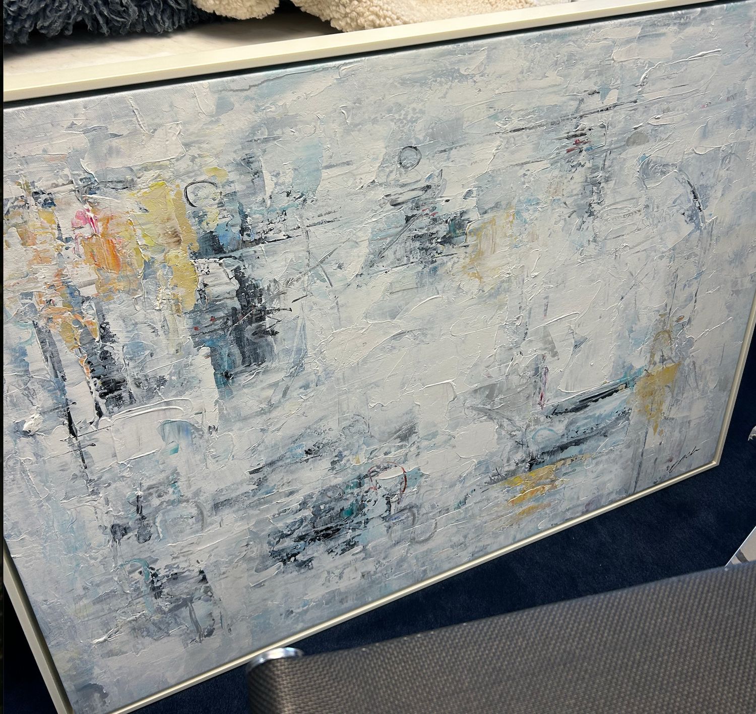 Original Art, 36x48, White Frame, Abstract