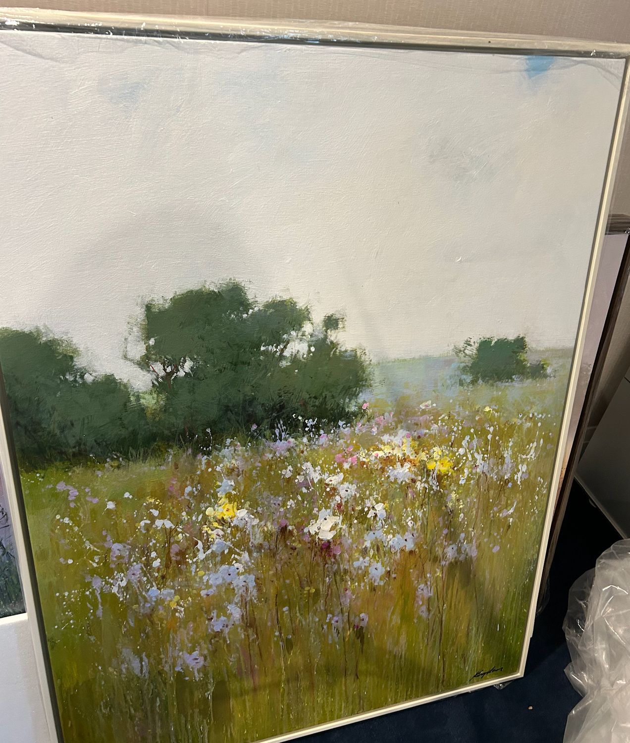 Original Art, 36x48, White Frame,