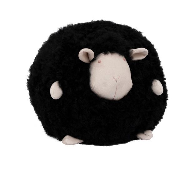 Pillow, Black Sheep Ball, Sheep Wool